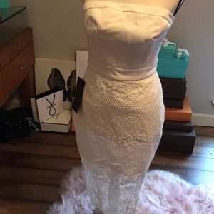 Beautiful BeBe white wedding type dress